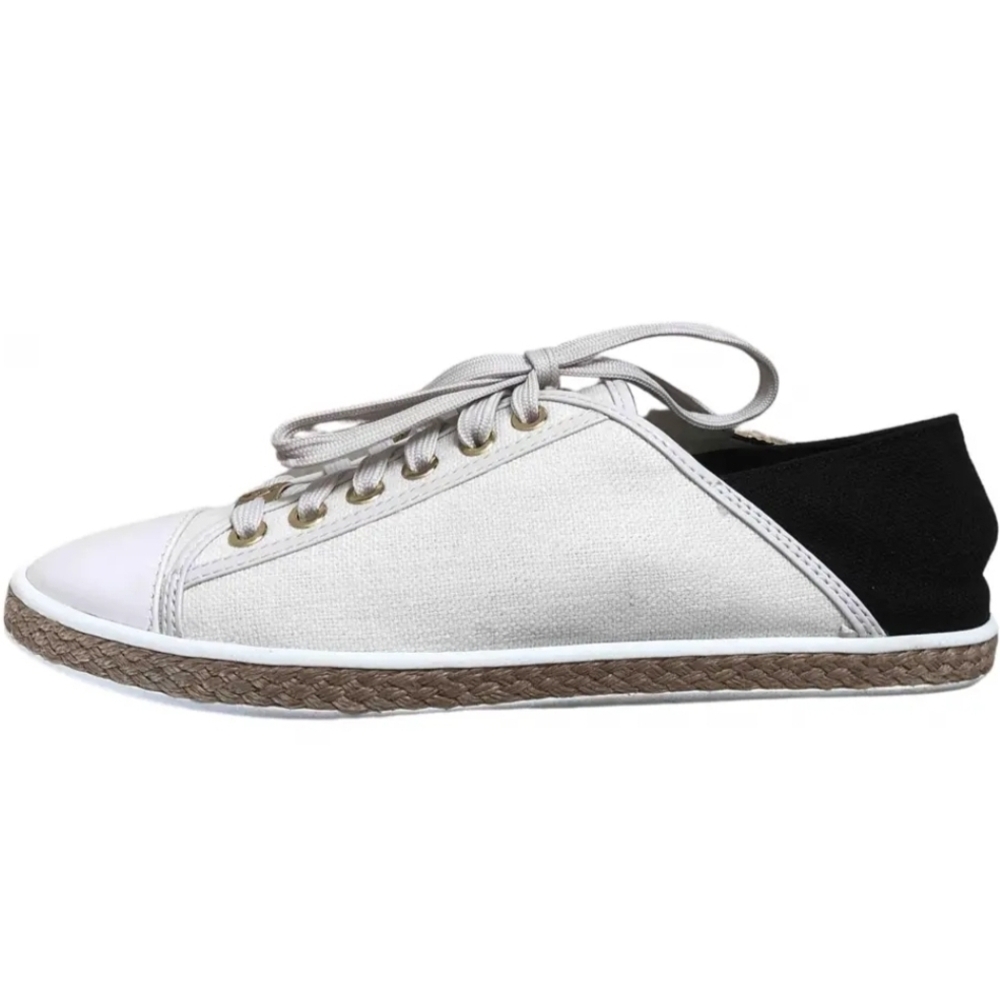 Micheal Kors Women's White and Black Espadrille Sneakers.